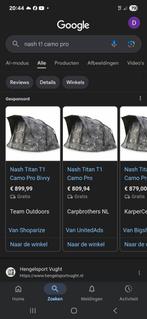 Nash t1 pro camo fox solar aqau nash avid jrc korda shimano, Watersport en Boten, Ophalen of Verzenden, Zo goed als nieuw, Complete set