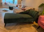 Groene fluwelen chaise longue van Beliani, Ophalen, Eenpersoons, 150 tot 200 cm, 75 tot 100 cm