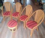 Vintage Set Boho Manou Stoelen + Krukje, Huis en Inrichting, Stoelen, Ophalen, Zo goed als nieuw, Bruin, Twee
