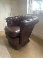 Chesterfield stoeltje, Huis en Inrichting, Fauteuils, Ophalen, Gebruikt, Minder dan 75 cm, Leer