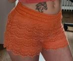 Korte kanten broek peach maat M, Kleding | Dames, Maat 38/40 (M), Kort, Blauw, Ophalen of Verzenden