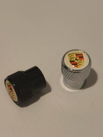 Porsche ventieldopjes crest 4/set zwart of zilver beschikbaar voor biedingen