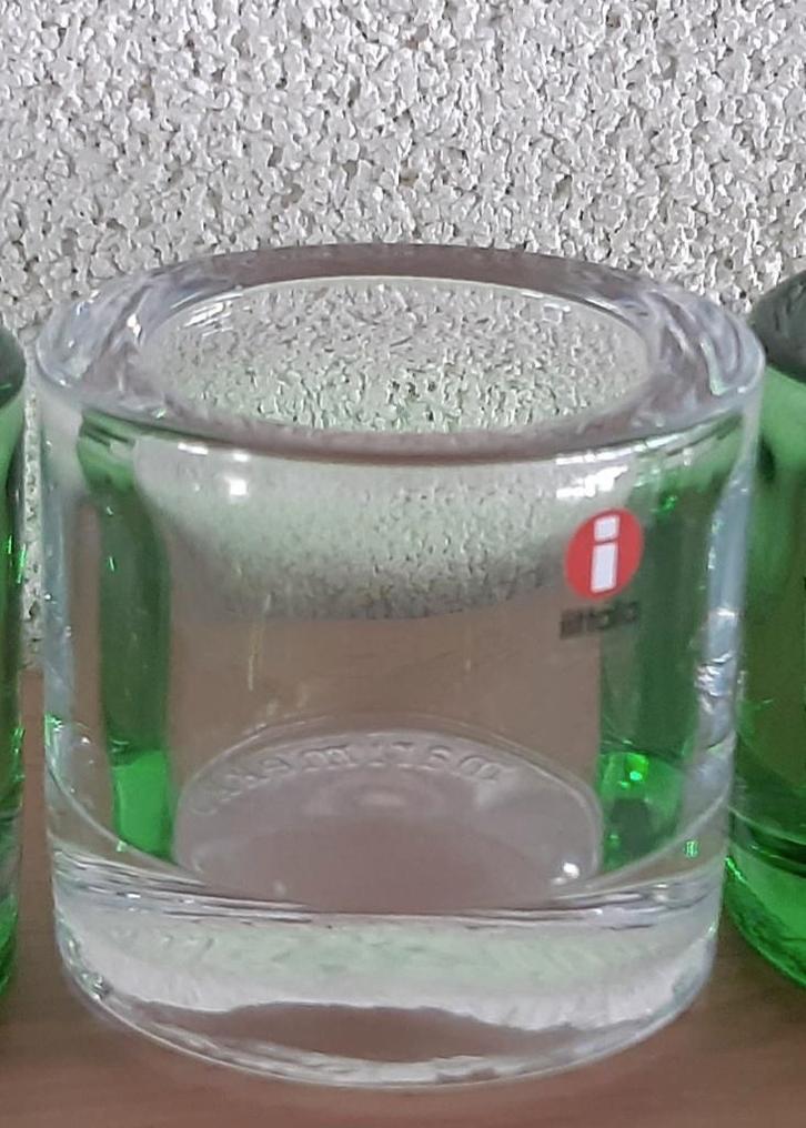 1x Iittala KIVI Marimekko Waxinelichthouder helder glas, Huis en Inrichting, Woonaccessoires | Kandelaars en Kaarsen, Zo goed als nieuw