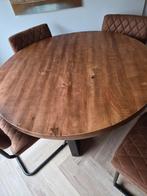 Mango Houten ronde eettafel, Ophalen, Gebruikt, Rond, Metaal