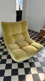 Chateaux D’ax Lounge stoel rib vintage ( geel groenig ), Huis en Inrichting, Stoelen, Ophalen, Gebruikt, Overige kleuren, Eén