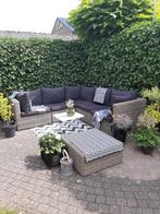 Wicker Loungeset voor Tuin of Terras, Ophalen, Bank, 6 zitplaatsen, Zo goed als nieuw