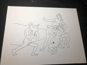 Inkt-tekening vermoedelijk Picasso (8) beschikbaar voor biedingen