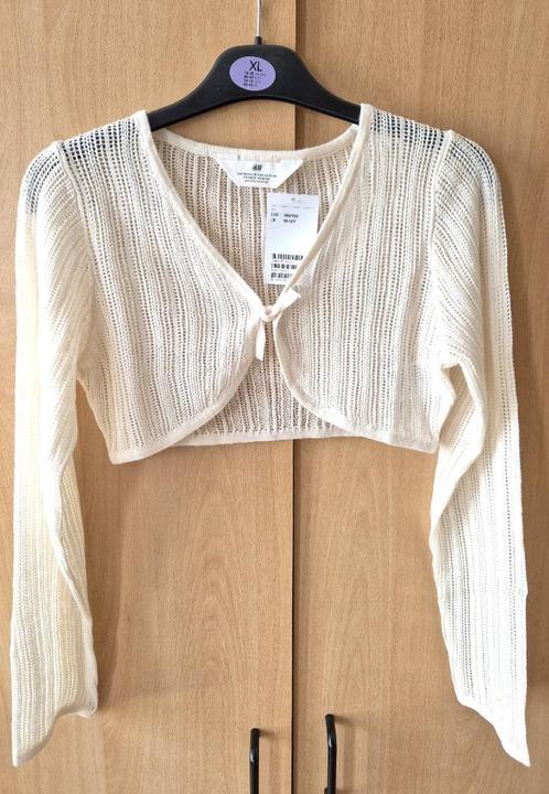 H&M Bolero vestje - Mt 146/152 - beige, Kinderen en Baby's, Kinderkleding | Maat 146, Nieuw, Meisje, Trui of Vest, Ophalen of Verzenden
