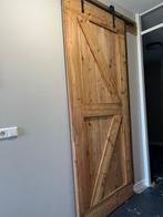 Houten schuif loft deur, Doe-het-zelf en Verbouw, Deuren en Horren, 215 cm of meer, Binnendeur, Zo goed als nieuw, Schuifdeur