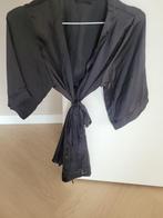 H&M zwarte kimono met satijnlook XS-S, Kleding | Dames, H&M, Verzenden, Nieuw, Maat 34 (XS) of kleiner