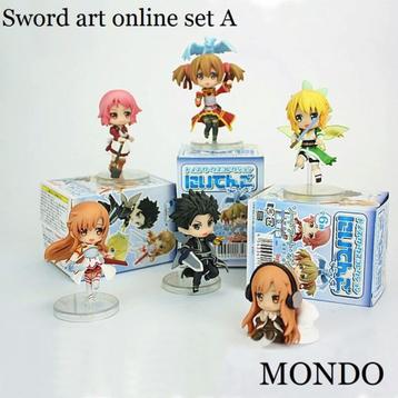 SET 6 Sword art online 2 poppetjes figuurtjes manga anime  beschikbaar voor biedingen