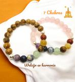 Set van 7 Chakra Paararmbanden Zilver 950 - Liefde & Balans, Overige kleuren, Verzenden, Nieuw, Met edelsteen