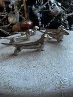 5 Vintage Silver-Plated Metal Dachshund Dog Knife Rests, Verzenden
