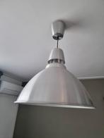 Industriële hanglamp - Zilverkleurig, Ophalen of Verzenden, Zo goed als nieuw, Metaal, Minder dan 50 cm