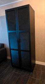 Grote louvre (kleding)kast zwart., Huis en Inrichting, Kasten | Kledingkasten, Ophalen, Louvre, 200 cm of meer, Met hangruimte