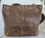 Handtas tote bag leer, Sieraden, Tassen en Uiterlijk, Tassen | Schoudertassen, Overige merken, Bruin, Ophalen of Verzenden, Zo goed als nieuw