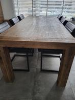 6 persoons eettafel, Huis en Inrichting, Tafels | Eettafels, 200 cm of meer, 50 tot 100 cm, Gebruikt, Rechthoekig