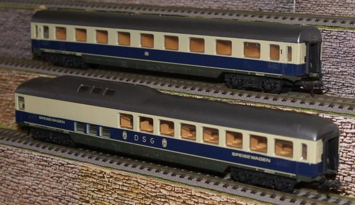 Rijtuig en restaurant wagen DSG, Hobby en Vrije tijd, Modeltreinen | H0, Zo goed als nieuw, Wagon, Gelijkstroom, Lima, Ophalen of Verzenden