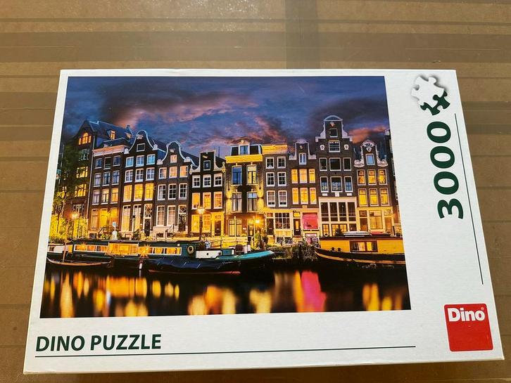 Dino Puzzel 3000 stukjes Amsterdamse gracht, Hobby en Vrije tijd, Denksport en Puzzels, Zo goed als nieuw, Legpuzzel, Meer dan 1500 stukjes