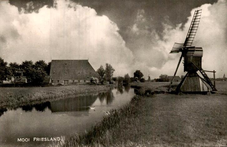 Mooi Friesland, Verzamelen, Ansichtkaarten | Nederland, Gelopen, Friesland, Voor 1920, Ophalen of Verzenden