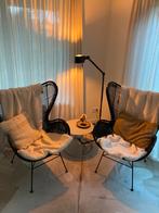 HK living egg chair 2x zwart. Als nieuw!!, Ophalen, Twee, Zwart, Zo goed als nieuw
