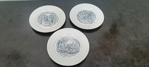 3 Petrus Regout bordjes Rustic, Antiek en Kunst, Antiek | Servies los, Ophalen of Verzenden