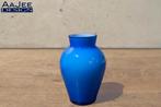 Vaasje in 2 kleuren glas - Murano stijl - Wit en blauw, Blauw, Ophalen of Verzenden, Minder dan 50 cm, Glas