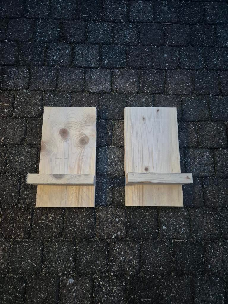 2 houten wandplankjes - Handgemaakt, Huis en Inrichting, Ophalen, Nieuw