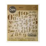 Sizzix Tim Holtz Thinlits Stencil Numbers #661187, Hobby en Vrije tijd, Scrapbooking, Verzenden, Nieuw, Frame of Mal, Sizzix