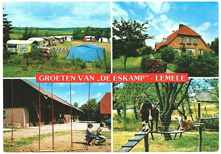 911919 Lemele Ov Ommen 1979 De Eskamp tent Gelopen met zegel, Verzamelen, Ansichtkaarten | Nederland, Gelopen, Overijssel, 1960 tot 1980