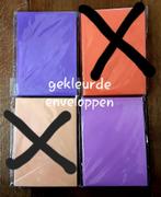 Pakjes gekleurde enveloppen (c6) - 20 enveloppen per pakje, Ophalen of Verzenden, Nieuw