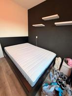 Malm ikea bed, Ophalen, Zwart, 140 cm, Zo goed als nieuw