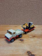 Siku Unimog met aanhanger en minigraver, Hobby en Vrije tijd, Ophalen of Verzenden, Gebruikt, Bus of Vrachtwagen, SIKU
