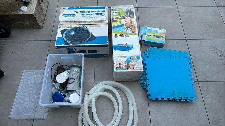 Intex zwembad met zwembadverwarming pomp vloertegels zeil, Tuin en Terras, Zwembaden, Zo goed als nieuw, Opzetzwembad, Minder dan 80 cm