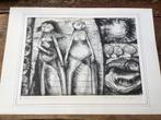 Vintage Litho Ellen Dubach 1969 gesigneerd.” Echtpaar”, Antiek en Kunst, Kunst | Litho's en Zeefdrukken, Ophalen of Verzenden
