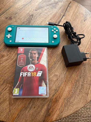 Nintendo Switch Lite Turquoise + FIFA 18 beschikbaar voor biedingen