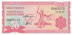 S19-BAN-0036 Burundi 20 Francs 35462  P27d UNC Sinamenye  Nt, Postzegels en Munten, Bankbiljetten | Afrika, Los biljet, Burundi