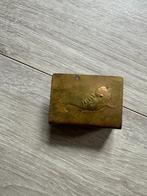 Lucifersdoosje houder antiek brons, Ophalen of Verzenden, Gebruikt, Luciferdoosjes of -merken