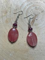 Uitverkoop! Oorbellen met kwarts en jade, verzilverd., Sieraden, Tassen en Uiterlijk, Oorbellen, Verzenden, Nieuw, X, X