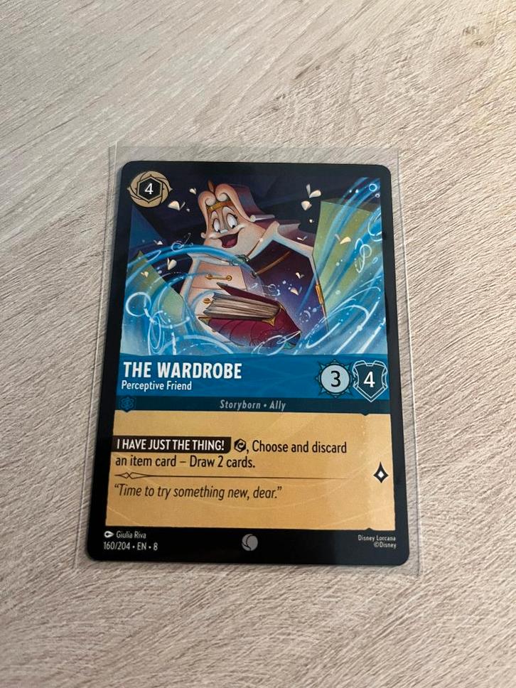 The Wardrobe 160/204 | Reign of Jafar | Lorcana, Hobby en Vrije tijd, Verzamelkaartspellen | Overige, Nieuw, Losse kaart, Ophalen of Verzenden