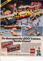 Retro reclame 1981 Lego treinen De rooie Rijer trein, Overige typen, Ophalen of Verzenden