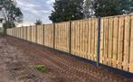 Schutting hout beton en poort, Tuin en Terras, Schuttingen, Ophalen, 1 tot 2 meter, Minder dan 3 meter, Nieuw