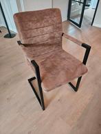 6 eetkamerstoelen bruin/cognac, Huis en Inrichting, Ophalen, Gebruikt, Rechthoekig, 50 tot 100 cm