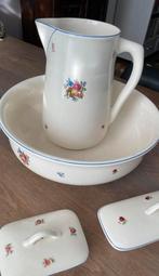 Antiek lampetstel met bloemmotief, Antiek en Kunst, Antiek | Keramiek en Aardewerk, Ophalen