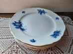 Prachtige borden Hutschenreuther roos bloem blauw decor, Ophalen of Verzenden