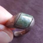 Zilveren Ring met Jade of Groene Steen, Verzenden, Kleiner dan 17, Dame, Zilver