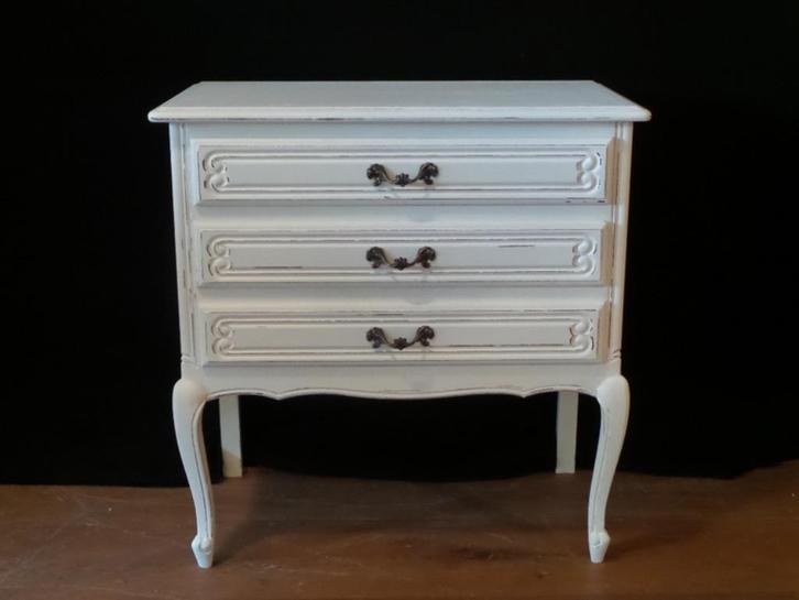 Queen ann laden kast gerestyled met witte krijtverf, Antiek en Kunst, Antiek | Meubels | Kasten, Ophalen