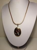 antieke hanger Ges  Gesch  A.H Duitsland + ketting, Ophalen of Verzenden, Gebruikt, Goud, Overige materialen