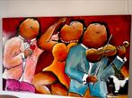 Theo Broeren titel Gooi maar vol schilderij, Antiek en Kunst, Ophalen
