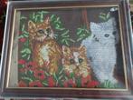 Borduur pakket - Borduren katten, Ophalen of Verzenden, Nieuw, Handborduren, Borduurpakket